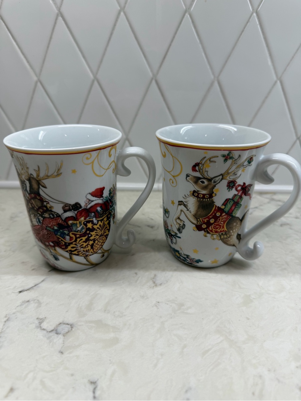 Williams and Sonoma ‘Twas the Night before Christmas Mugs 14oz